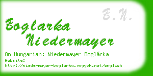 boglarka niedermayer business card
